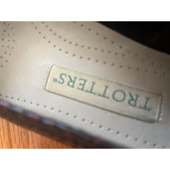 Trotters  Brazilian leather brown/black  woven‎ ballet flats 5 1/2 M Excellent - Picture 4 of 4